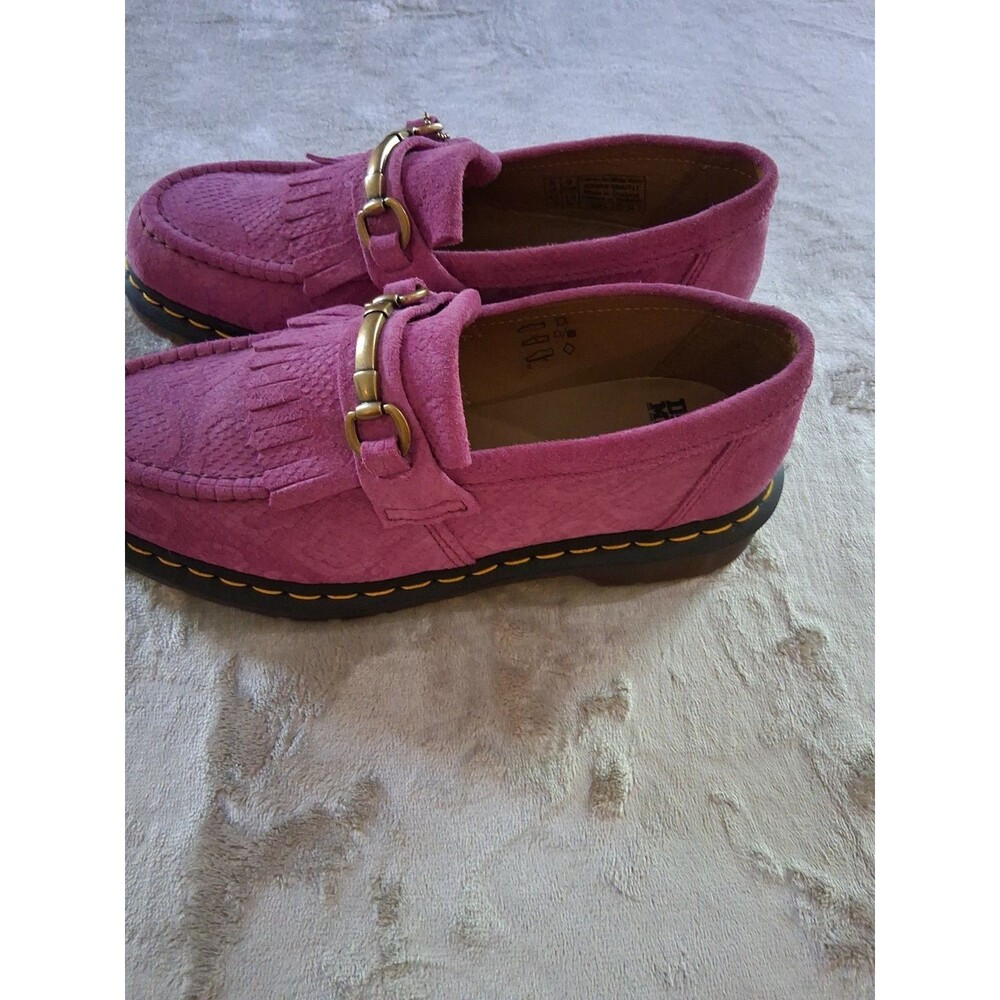 Dr. Martens Adrian Snaffle Loafers Leather Platform Fuchsia Pink Women's Size 10 - Picture 4 of 10